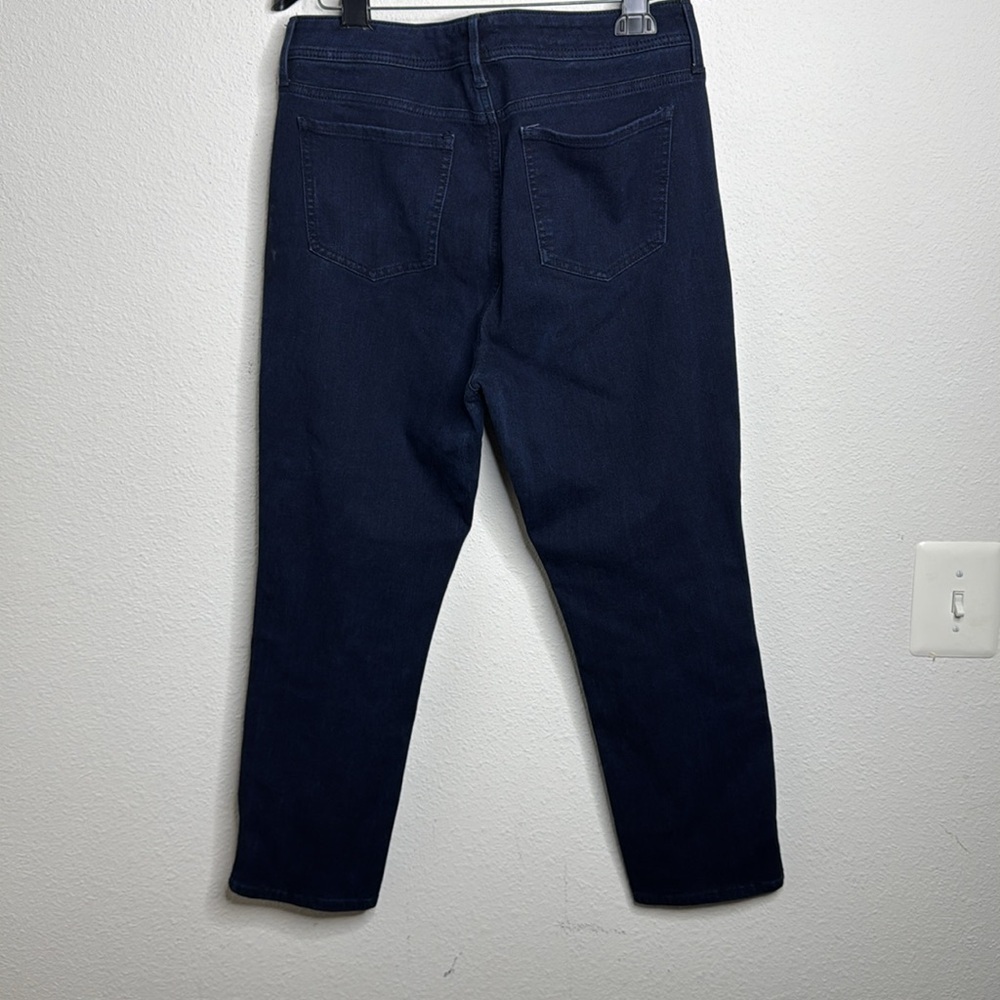 NYDJ Curves 360 Shape straight leg ankle jeans dark blue wash size 14 - Picture 3 of 6